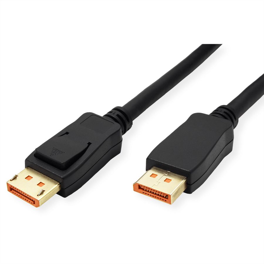 ROLINE DisplayPort Kabel, v2.1, 16K, DP ST - ST, schwarz, 1 m