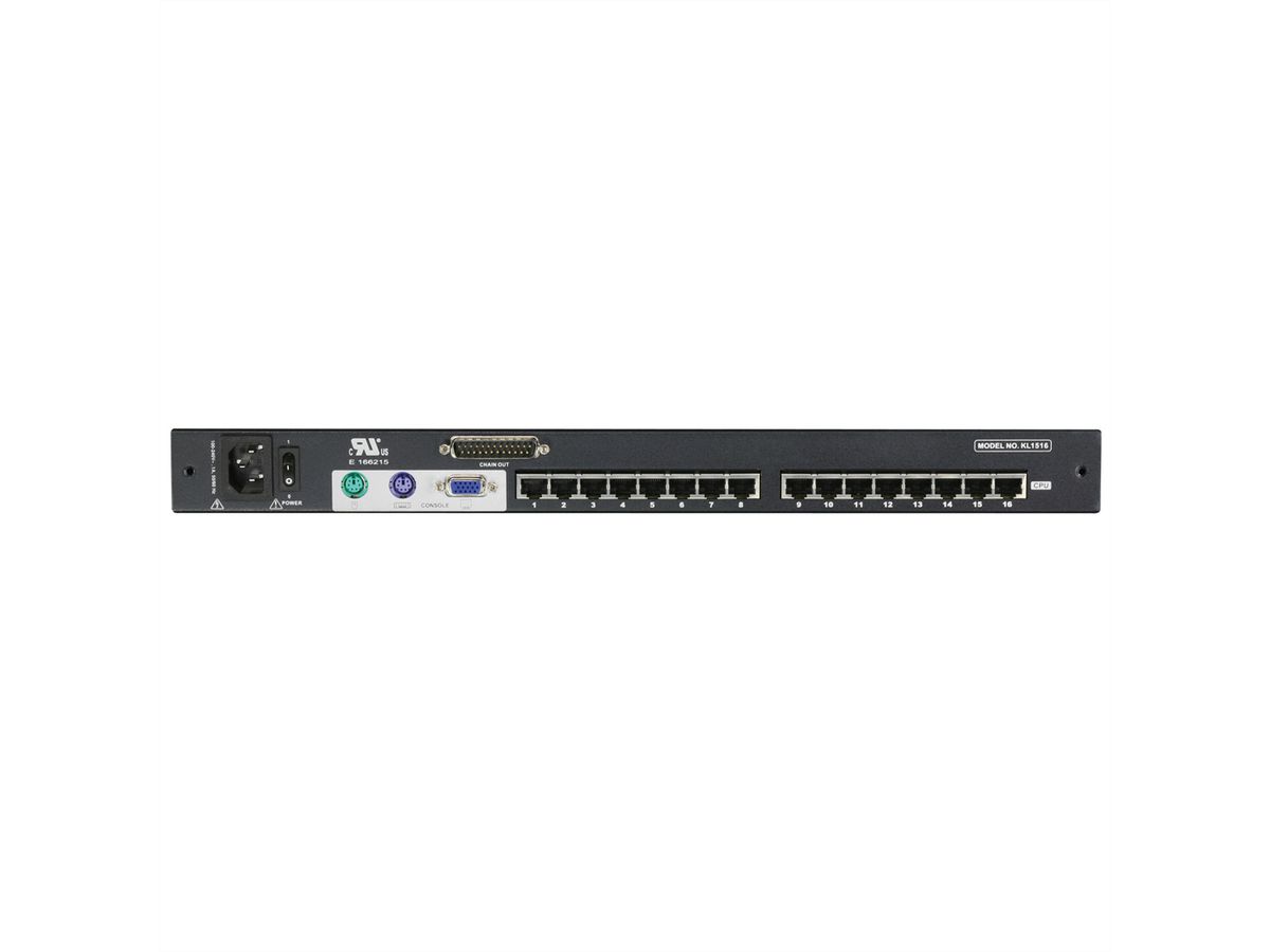 ATEN KL1516AM ATEN KL1516AM Switch KVM Cat.5e/6 LCD à 16 ports (Double rail), FR-Layout