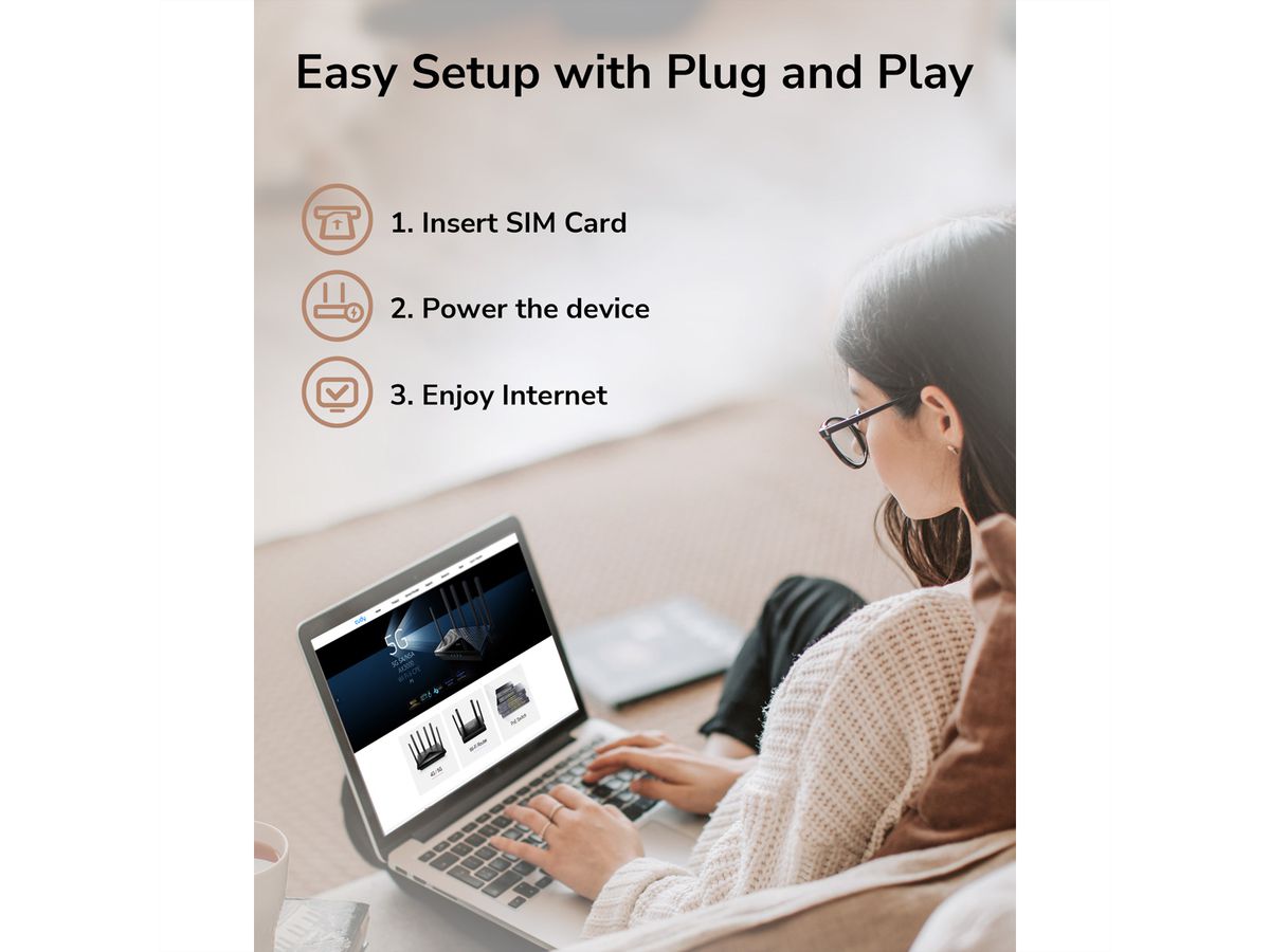 CUDY LT400 N300 Routeur WiFi 4G LTE, Cat4