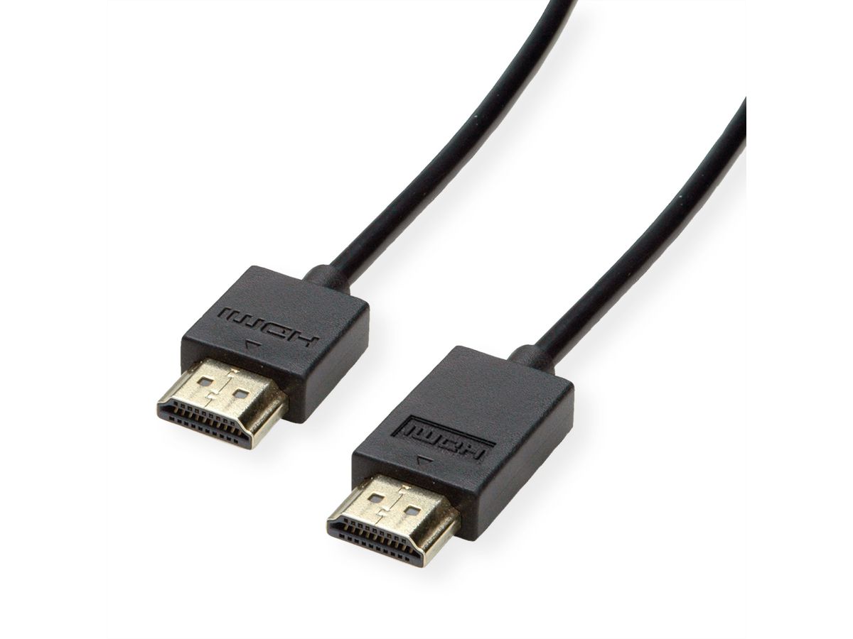 ROLINE 4K HDMI Ultra HD Kabel mit Ethernet, aktiv, ST/ST, schwarz, 5 m