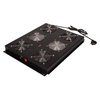 ROLINE 19" Unité de ventilation de toit, 4 ventilateurs, ON/OFF, pour baie serveur par serie, noir