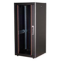 ROLINE 19" Baie réseau Basic 26U, 600x600 LxP Porte verre noir