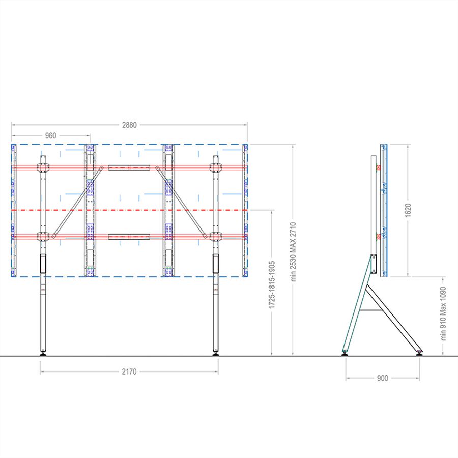 Hagor Standsystem Samsung IER/IEA130", freistehend, schwarz