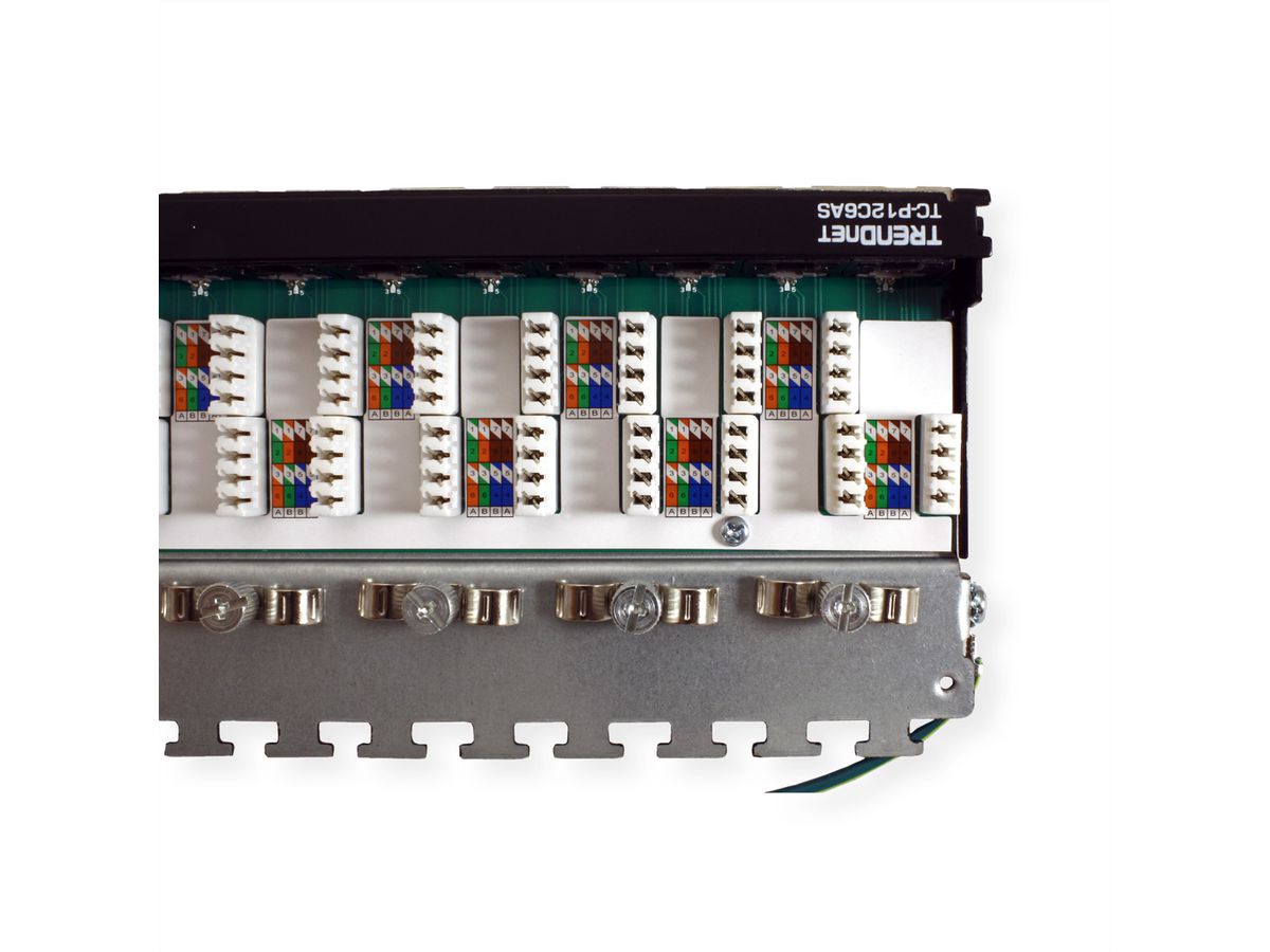 TRENDnet TC-P12C6AS Patch Panel, 12-port Cat6a geschirmt Für Wandmontage