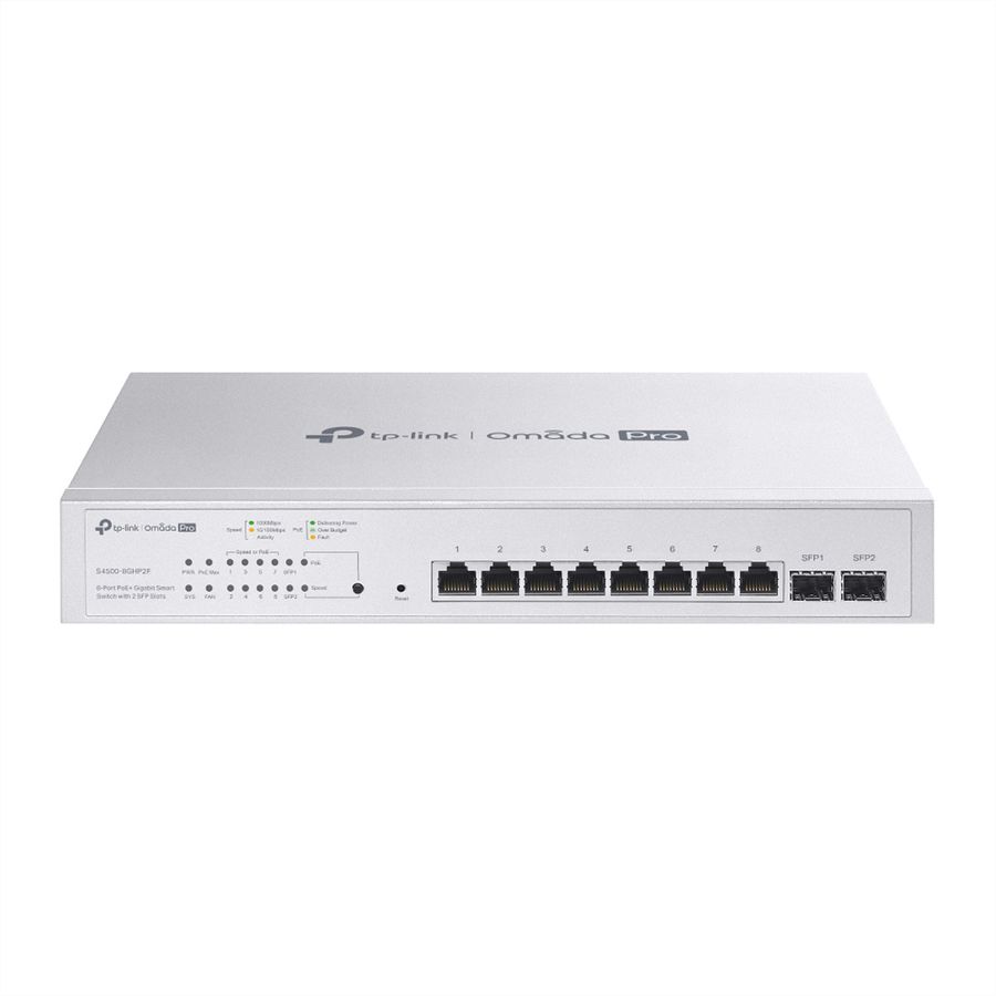 TP-Link Campus Switch S4500-8GHP2F, 8x1G PoE 2xSFP Managed Switch