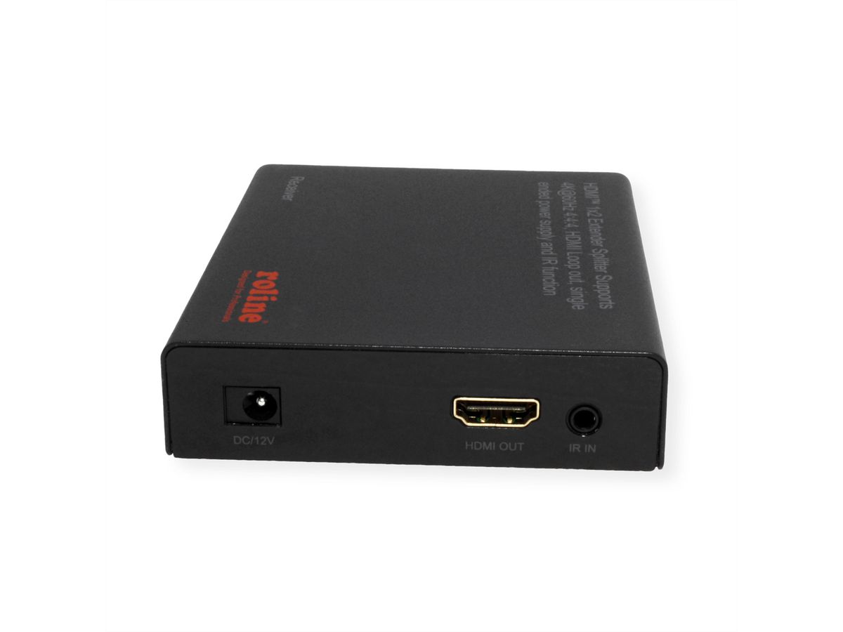 ROLINE HDMI Extender und Splitter, 1x2, über Cat.6A, 70m, 4K60Hz