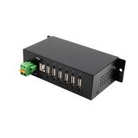 EXSYS EX-1596HMVS Hub métal USB 2.0 à 6 ports, protection de surtension 15KV ESD (rail DIN)