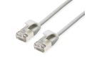 ROLINE Cordon DataCenter U/FTP Cat.6A (Classe EA), LSOH, slim, gris, 0,5 m