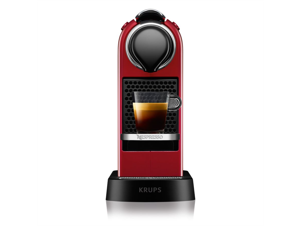 Krups Machine à café Nespresso® XN7415C, CitiZ rouge