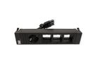 BACHMANN POWER FRAME Medium 1x contact de protection 3x ABD, plastique, Chargeur USB 22W 1xABD 0,2m GST18 INOX