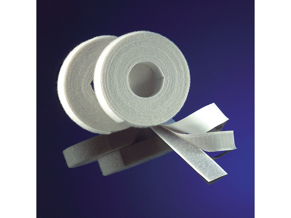 VELCRO® Flauschband L: 25m / B: 20mm, weiß