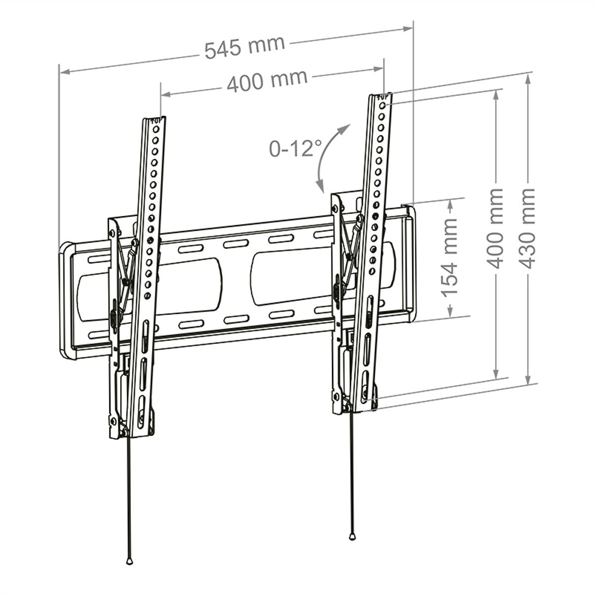 Hagor support mural BL Tilt 400, noir