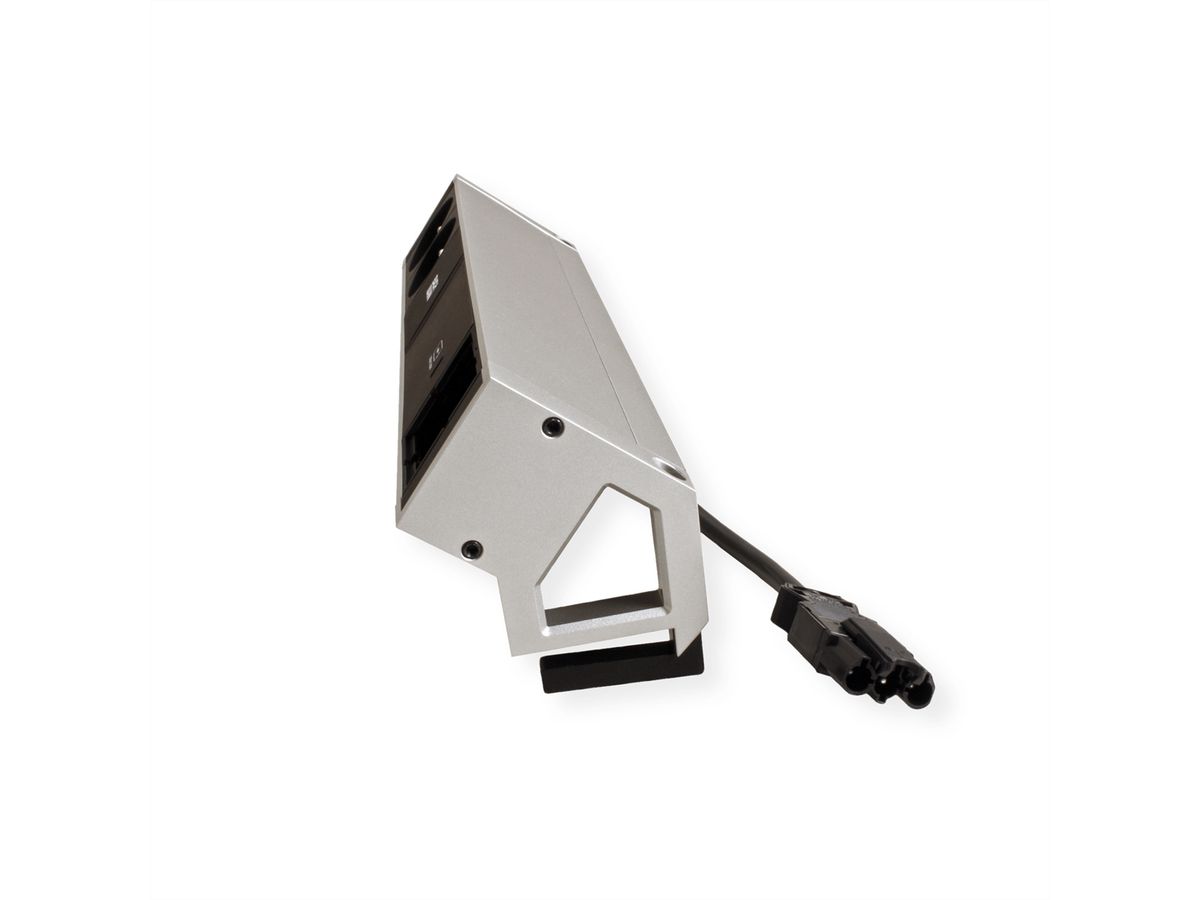 BACHMANN DESK2 2xUTE 1xUSB C 60W 1xCM 0,2m GST18 INOX