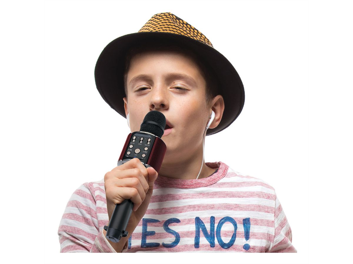 **DEMO**Lenco Microphone Karaoké BMC-090, Noir