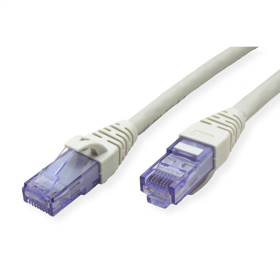 Cordon ROLINE UTP Cat.6A / 10 Gigabit, Component Level, LSOH, gris, 0,3 m