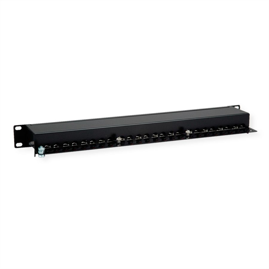 ROLINE 19-Zoll-Patchpanel 1 HE, 24 Ports, Cat.5e (Class D), schwarz