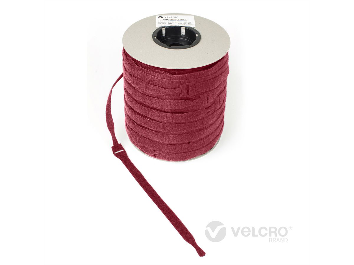 VELCRO® One Wrap® Strap 20mm x 230mm, 750 pièces, rouge