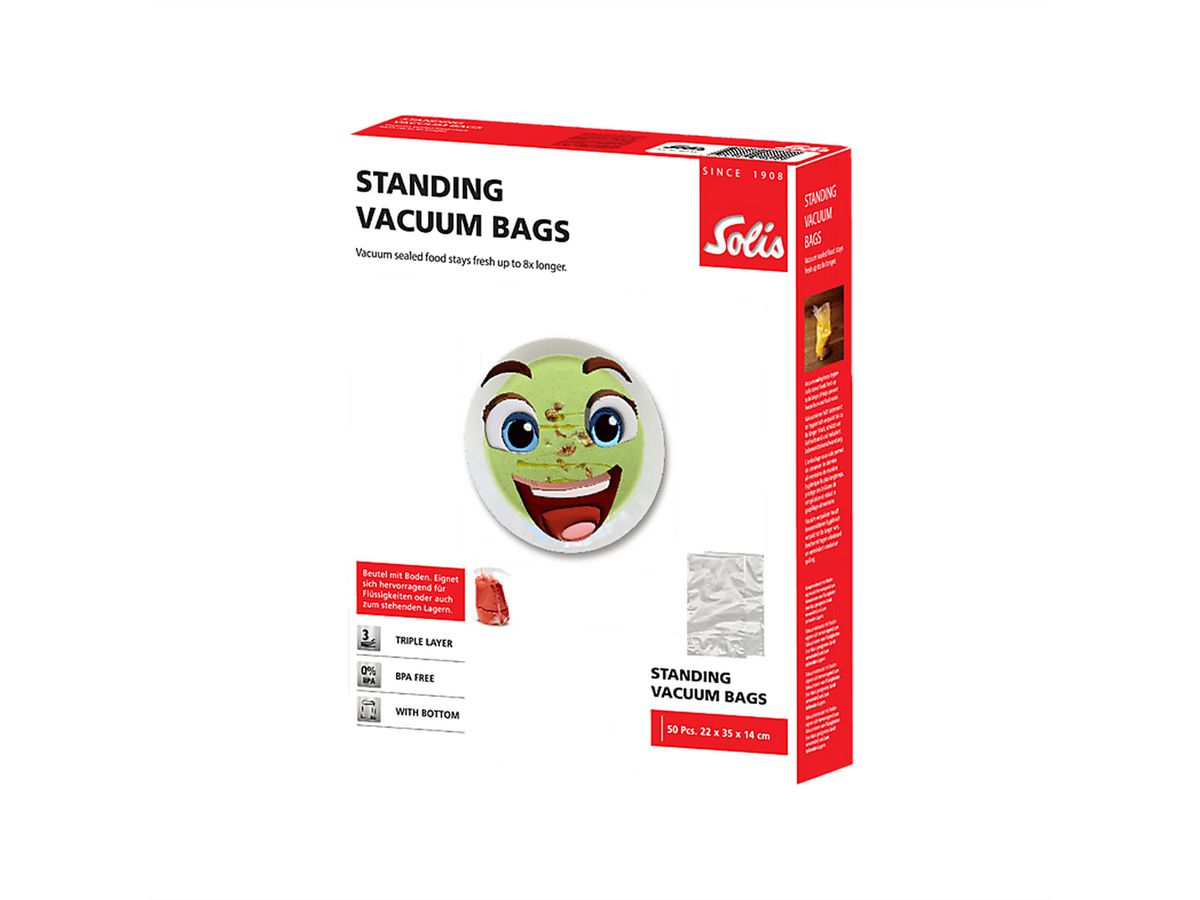 Sacs sous vide Solis Standing , Idéal pour les appareils de mise sous vide et la conservation des aliments