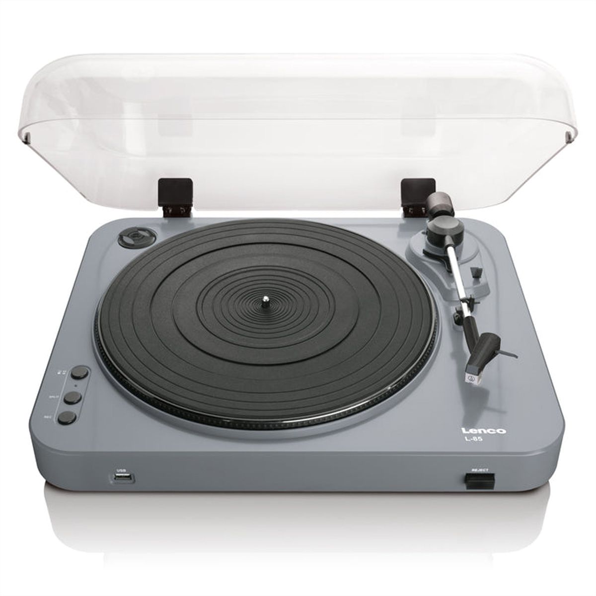Lenco Plattenspieler L-85grey grau, USB aufnahmefähig