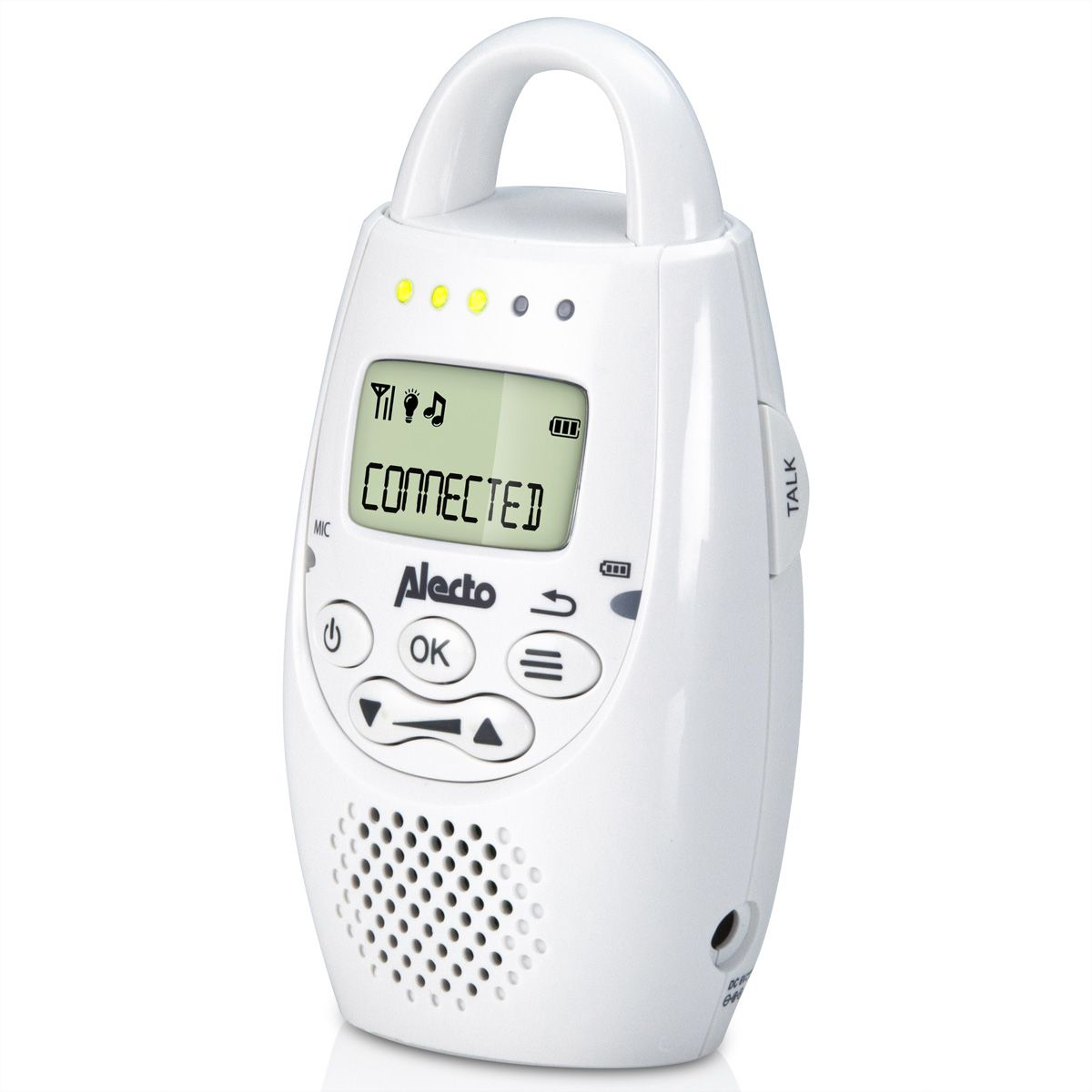 Alecto Digitales Bébéphone DBX-84, Chouette, blanc/vert menthe