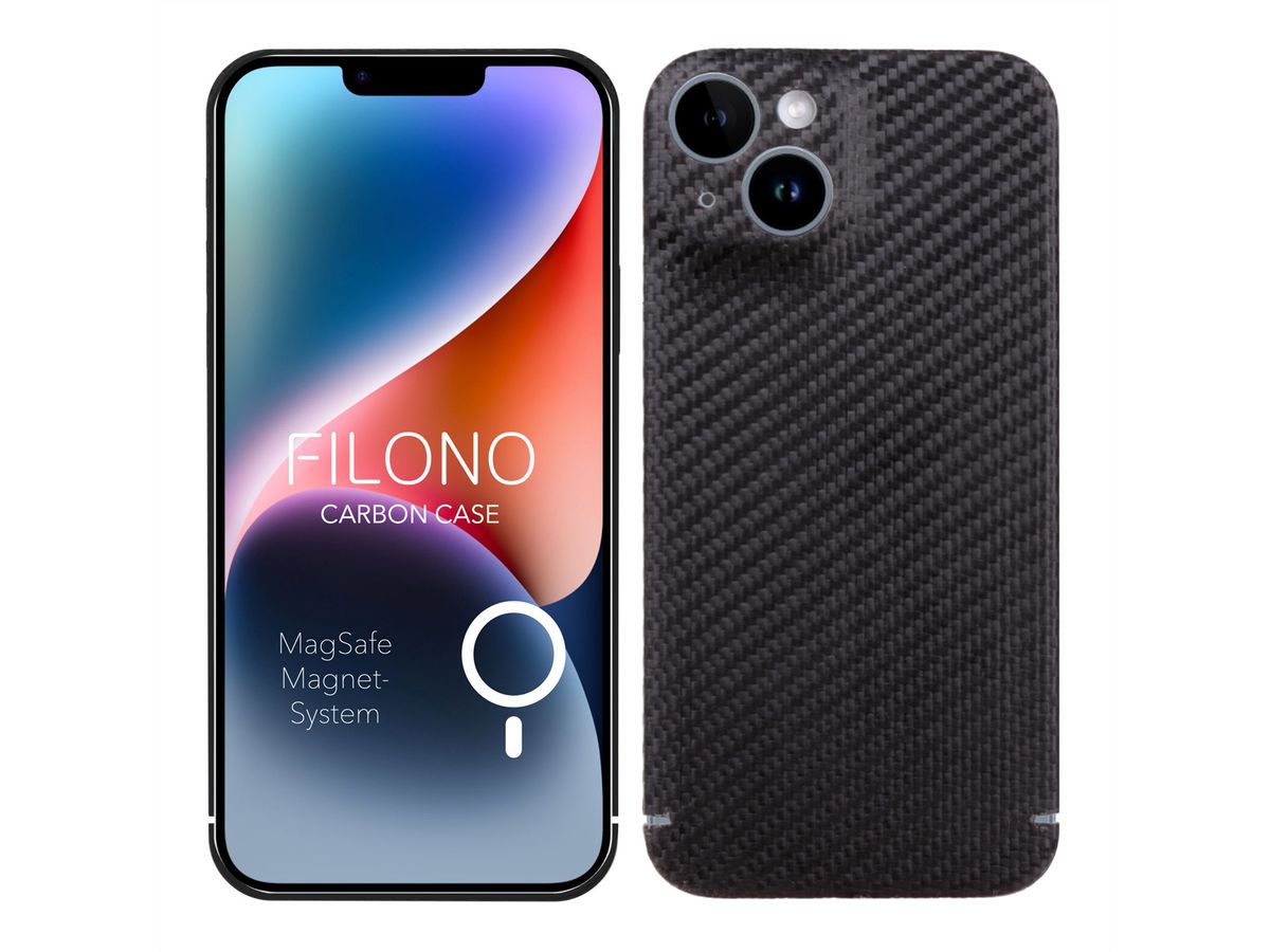 Filono Carbon Case iPhone 14 Plus, MagSafe kompatibel