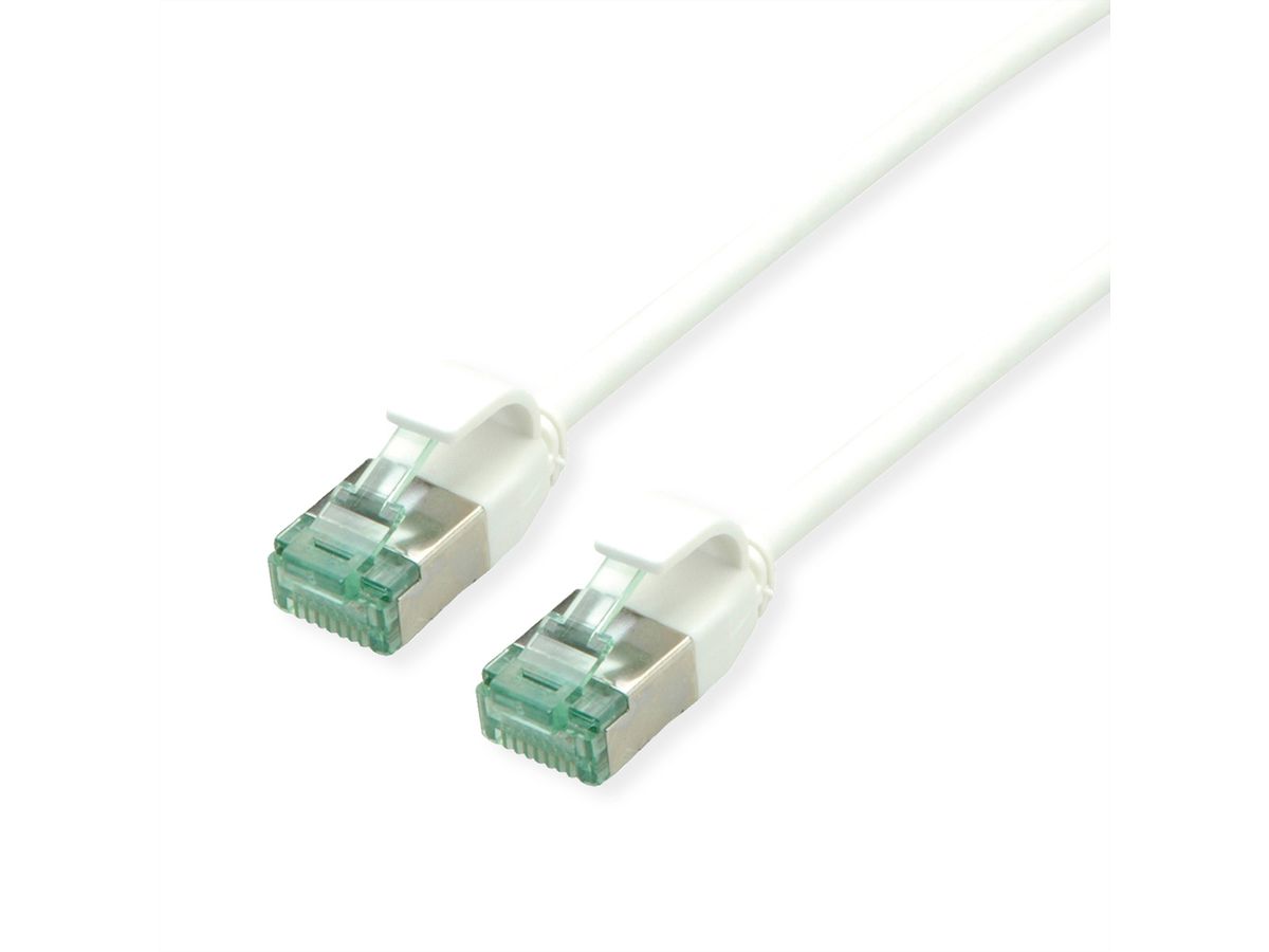 ROLINE RM Cordon DataCenter U/FTP Cat.6A (Classe EA), slim, blanc, 0,15 m