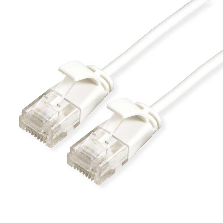 ROLINE Cordon Data Center UTP Cat.6A (Classe EA), LSOH, slim, blanc, 3 m