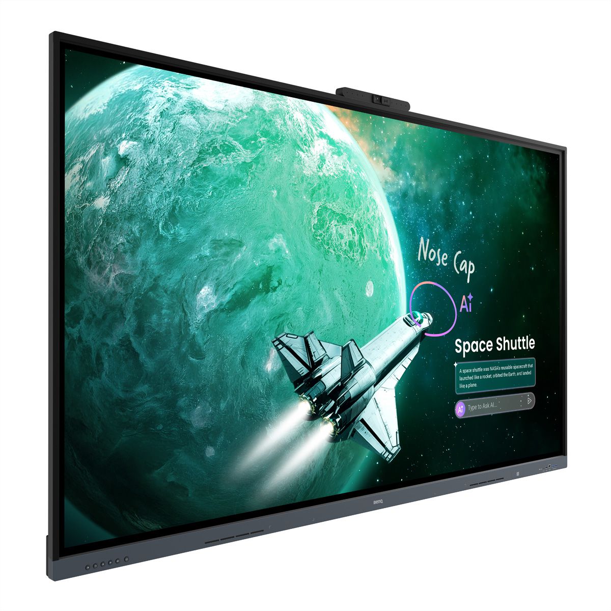 BenQ Interactive Display RE8605AC 86", 4K UHD, 500 Nits, 50-Punkt-Touch, 4K-Kamera