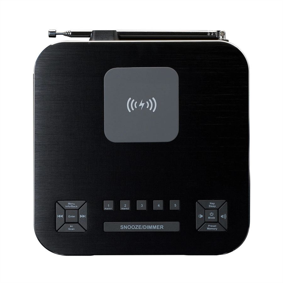 Lenco radio-réveil CR-650, DAB+, noir, BT et fonction de charge sans fil, noir