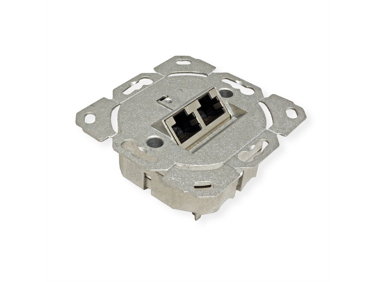 ROLINE Cat.6A (Class EA) Dose, 2x STP, Unterputz, weiss