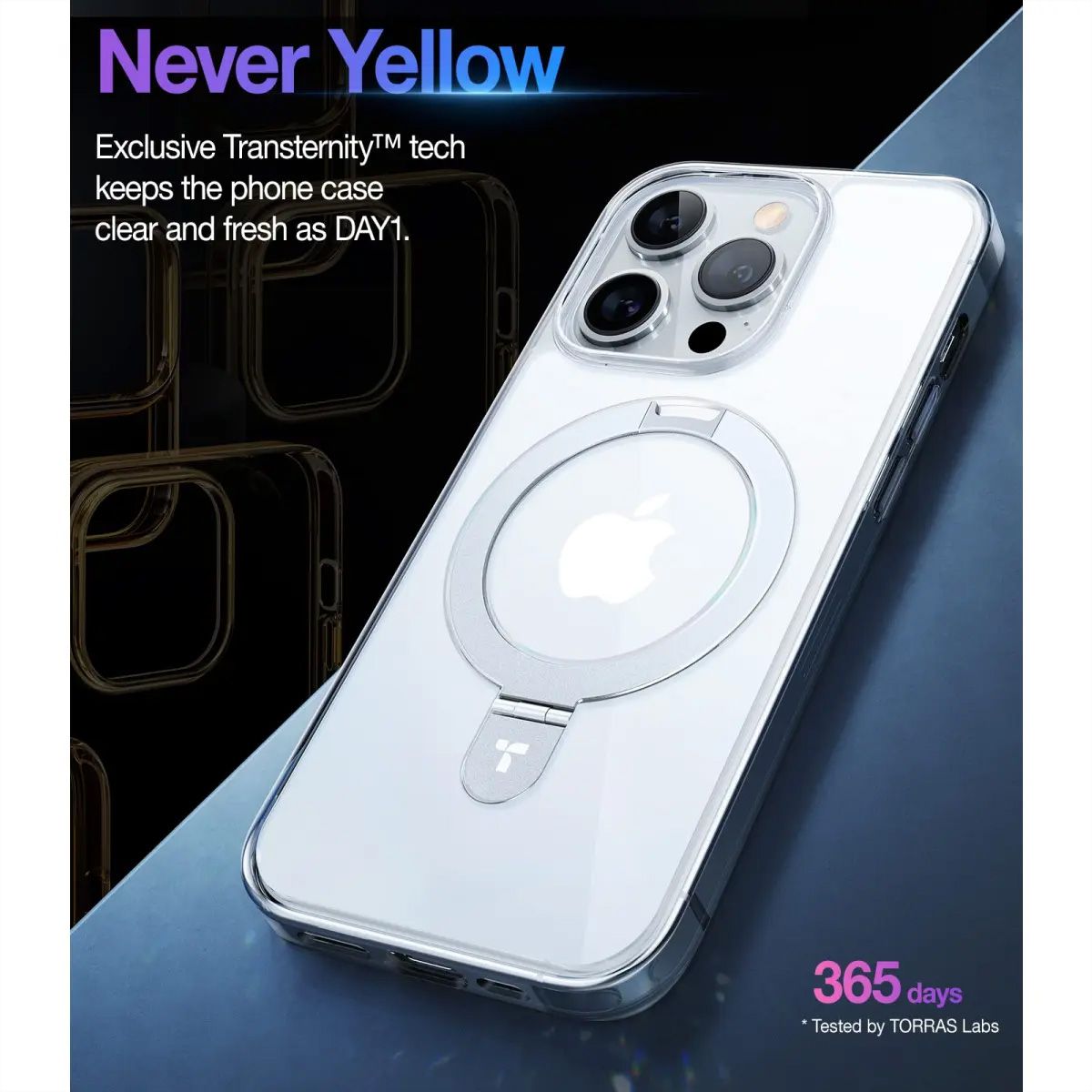Torras UPRO Ostand Case, iPhone 14 Pro, MagSafe, transparent