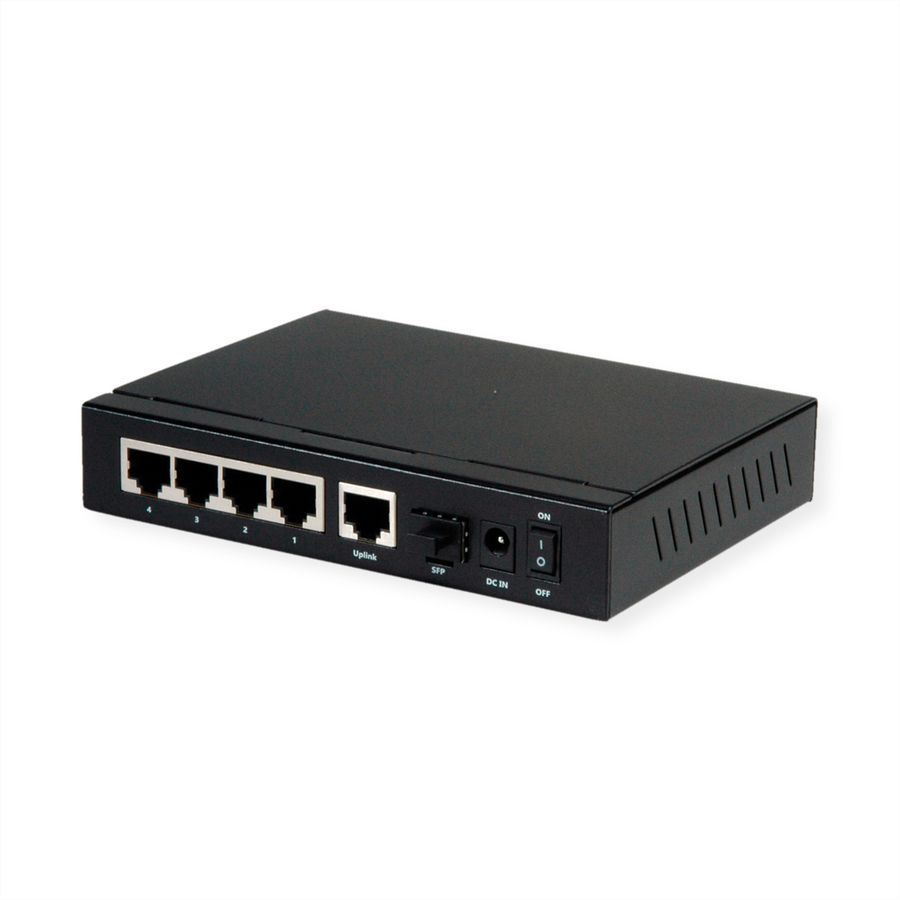 ROLINE Gigabit Ethernet Switch 6 Ports (5x 10/100/1000 + 1x SFP, 4x PoE+)