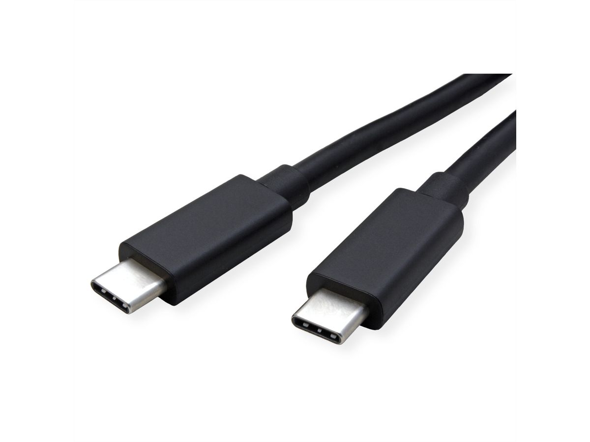 ROLINE Câble USB4 Gen3x2, C–C, M/M, 8K UHD-2, 40Gbit/s, 240W, noir, 0,5 m