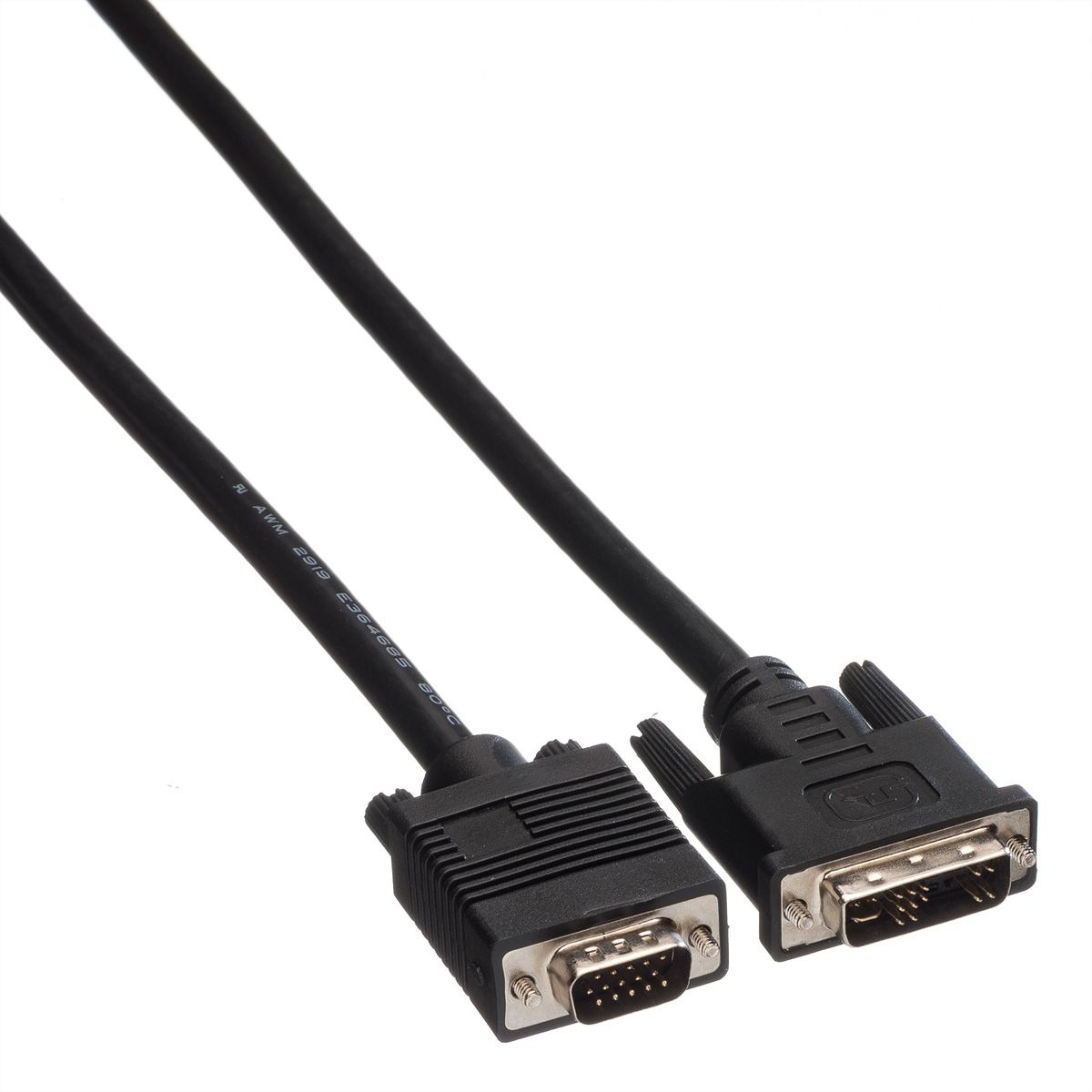ROLINE DVI-VGA-Kabel, DVI (12+5) ST - HD15 ST, 3 m
