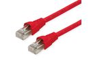 TELEGÄRTNER Cordon S/FTP, Cat.6A, LSOH, rouge, 1,5 m