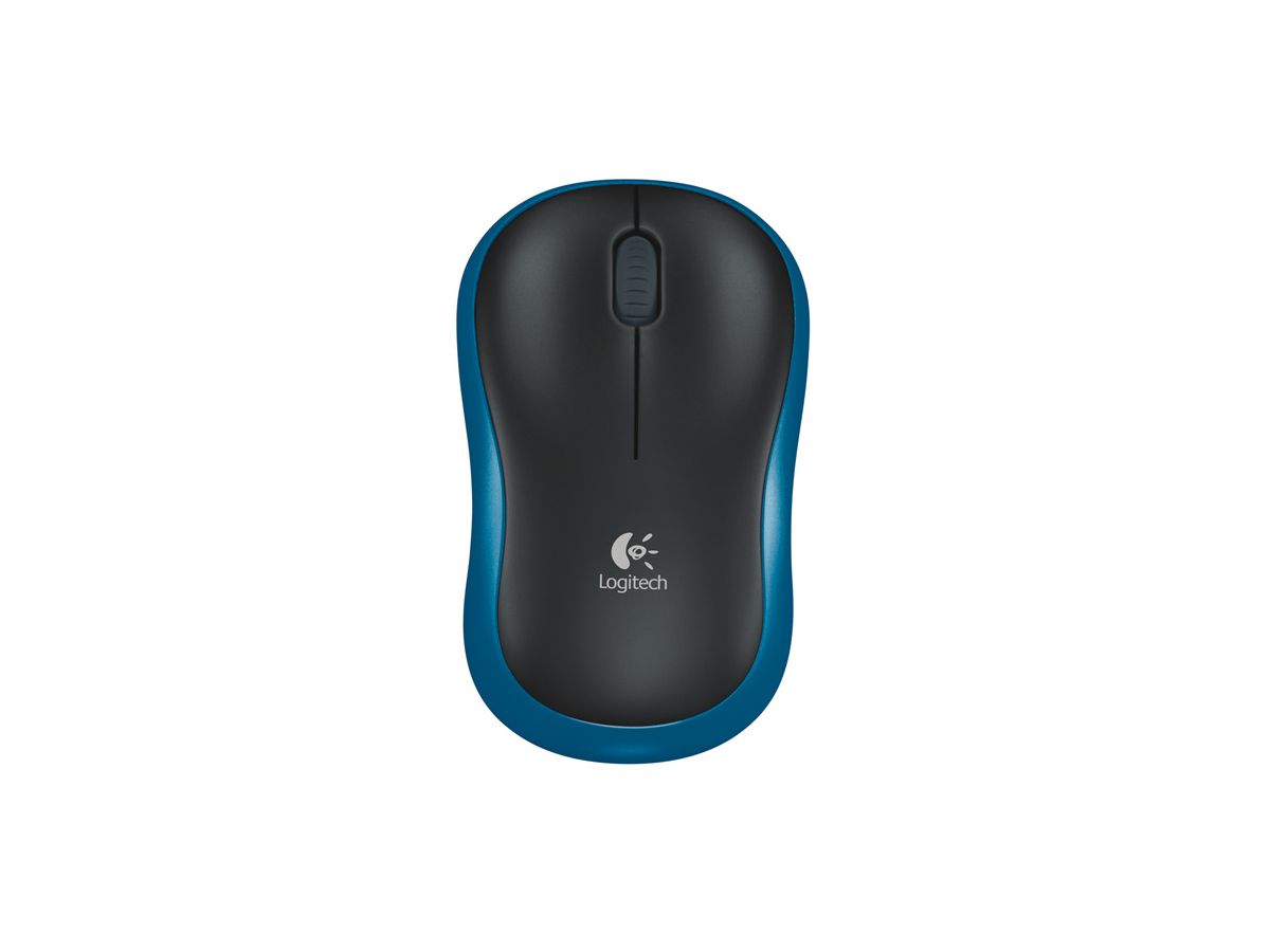 LOGITECH M185 Wireless Mouse, schwarz/blau
