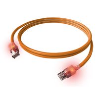 Cordon EasyLan DualBoot® LED Cat.6A (Classe EA) S/FTP, LSOH, orange, 0,5 m