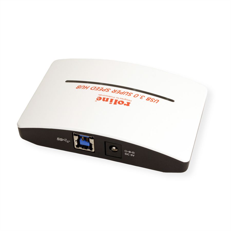 ROLINE Hub USB 3.2 Gen 1 "Black and White", 4 ports, avec alimentation