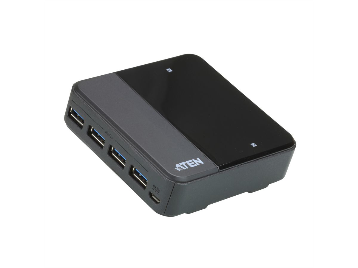 ATEN US3324 Switch de partage des périphériques USB 3.1 Gen1 à 2 x 4 ports