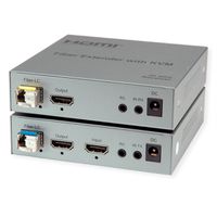 ROLINE Rallonge KVM via fibre optique, HDMI 4K, USB, 20 km