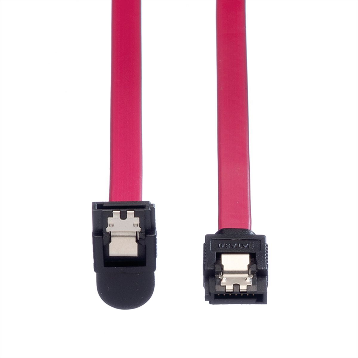 ROLINE Int. SATA 6.0 Gbit/s HDD-Kabel mit Schnappverschluss, gewinkelt, 1 m
