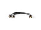 Nedis Stereo-Audiokabel, 3.5mm, 1x ST, 2x BU, grau, 0.2 m