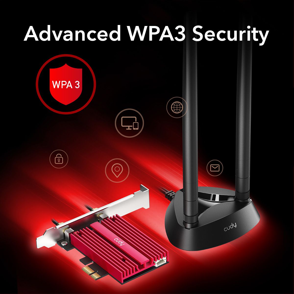 CUDY WE4000 AX5400 WiFi 6E, PCI Express
