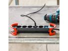 BACHMANN HOOK Indoor 5x contact de protection, plastique, avec interrupteur, 1x16A 5p400V 3Pol. Fuse, 5 m