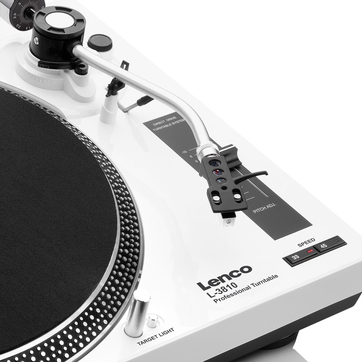 Lenco Platine vinyle L-3810WH, blanc