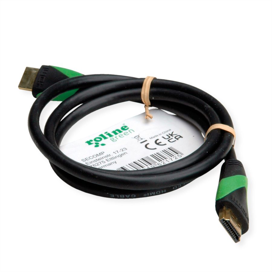 ROLINE GREEN ATC Câble HDMI avec Ethernet Ultra HD 8K, M/M, noir, 3 m