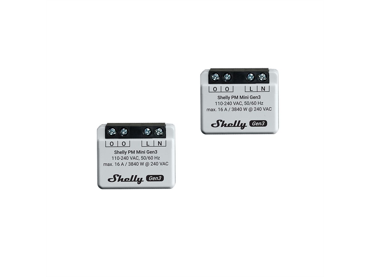 Shelly Schaltaktor PM Mini Gen3 2 Fach