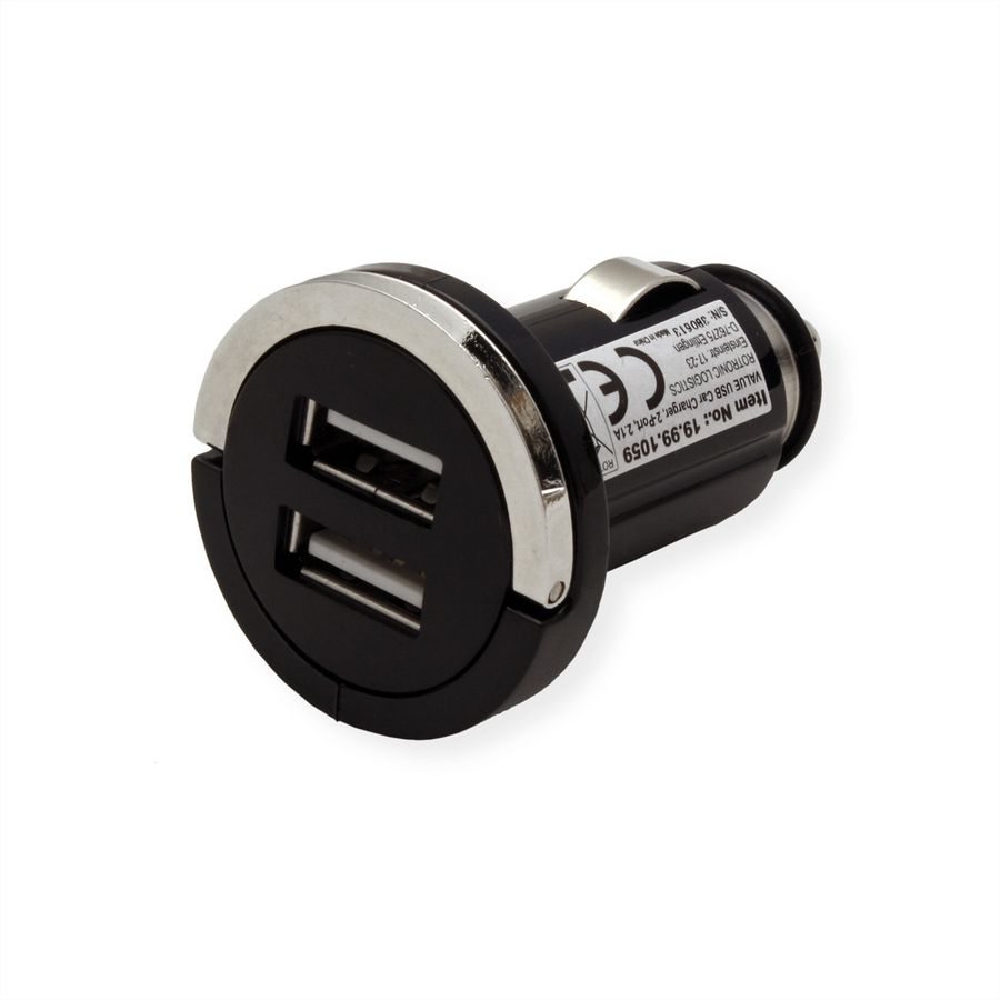 VALUE Chargeur USB Car, 2 ports, 10W