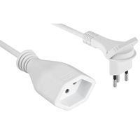 Schönenberger Verlängerungskabel 3-Polig, 1m, weiss, H05VV-F 3G1.0mm2