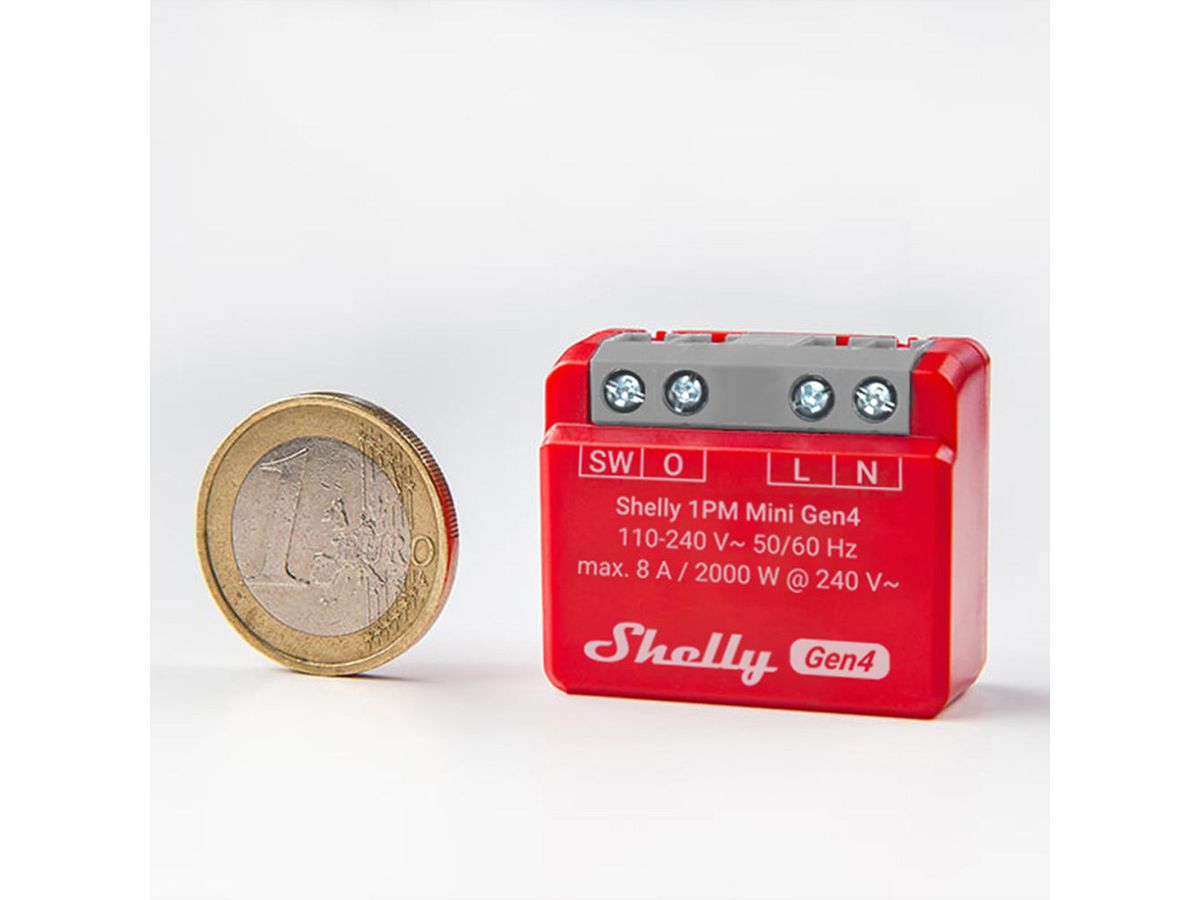 Shelly Schaltaktor 1PM Mini Gen4, (Dual pack)